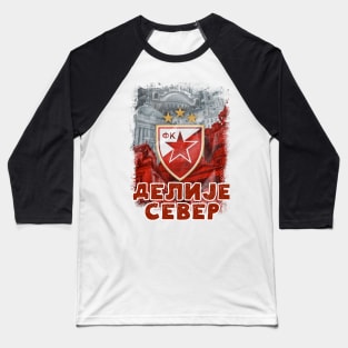 GRB Delije Sever Crvena Zvezda Beograd / Red Star Belgrade Serbia ULTRAS 1989 Baseball T-Shirt